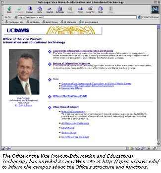 Vice Provost Web Site screen capture