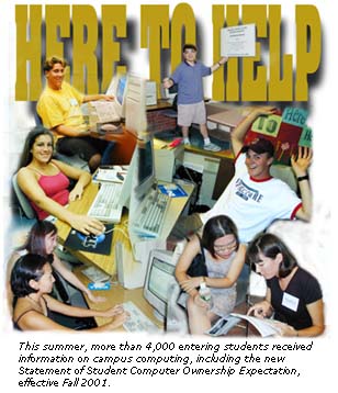 Photo collage of Summer Advising 2000