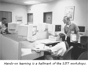 Hands-on learning is a hallmark of the SITT workshops