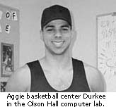 photo of UC Davis basketball player Justis Durkee
