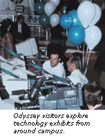 photo of visitors to Odyssey 98 Technology Fair