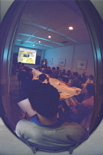 photo of MyUCDavis support staff making a presentation to instructors